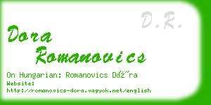 dora romanovics business card